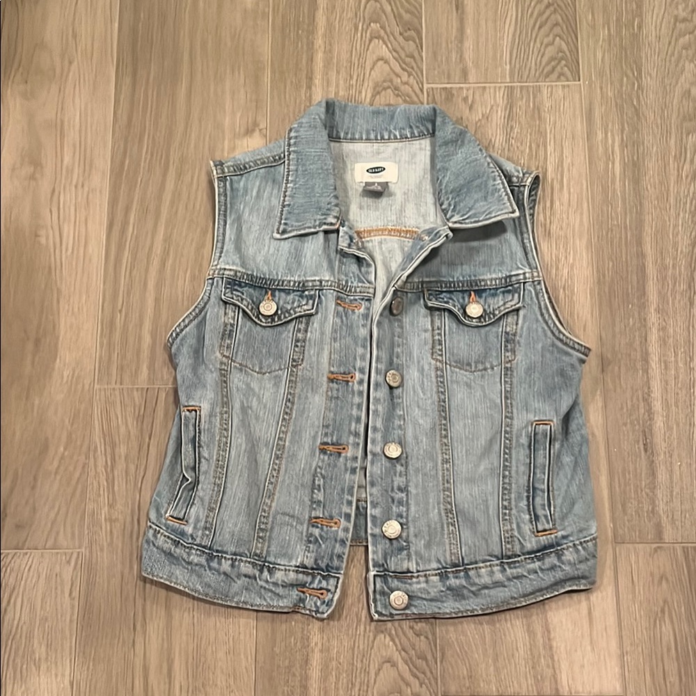 Old Navy Girls Blue Jean Vest Size: L (10-12)